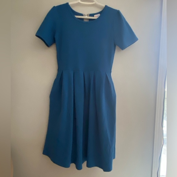 LulaRoe Royal Blue Vintage insp Dress Sm - Picture 1 of 9